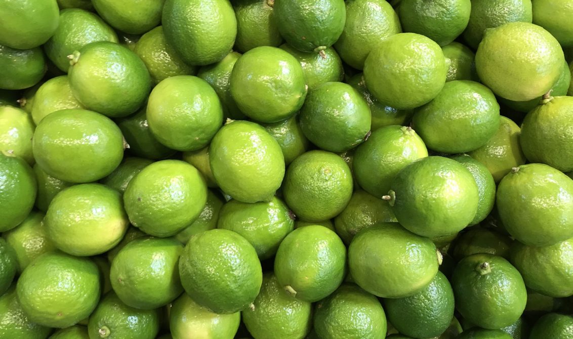 Fresh lime green fruit